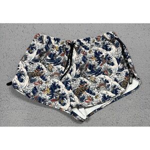 Culprit Swim Trunks Shorts Womens Medium Shark Attack Print Lined USA Made